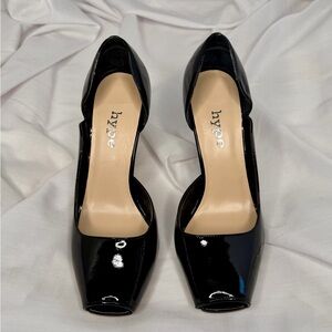 Hype Glossy Black Heels